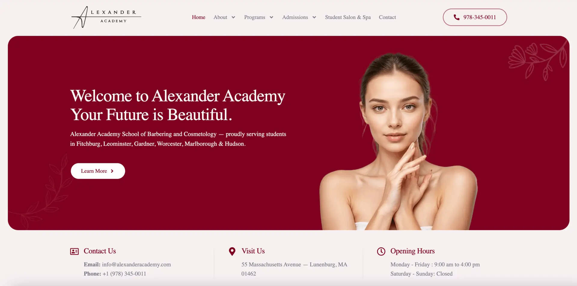 Massachusetts Beauty School Alexander Academy Website